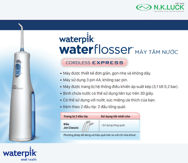 Máy tăm nước Waterpik Cordless Express