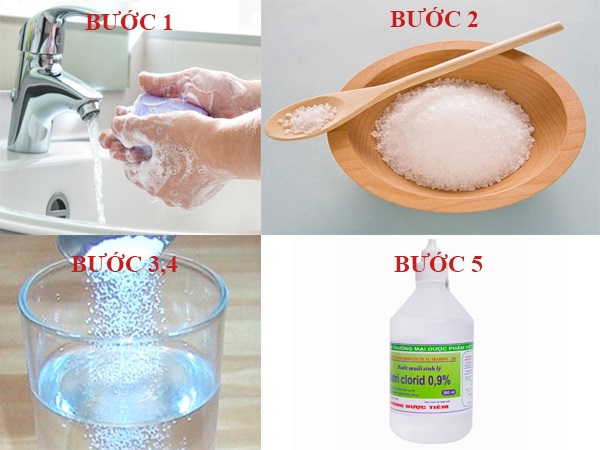 các bước pha nước muối|Hạn chế các bệnh răng miệng||Quy trình cách súc miệng bằng nước muối
