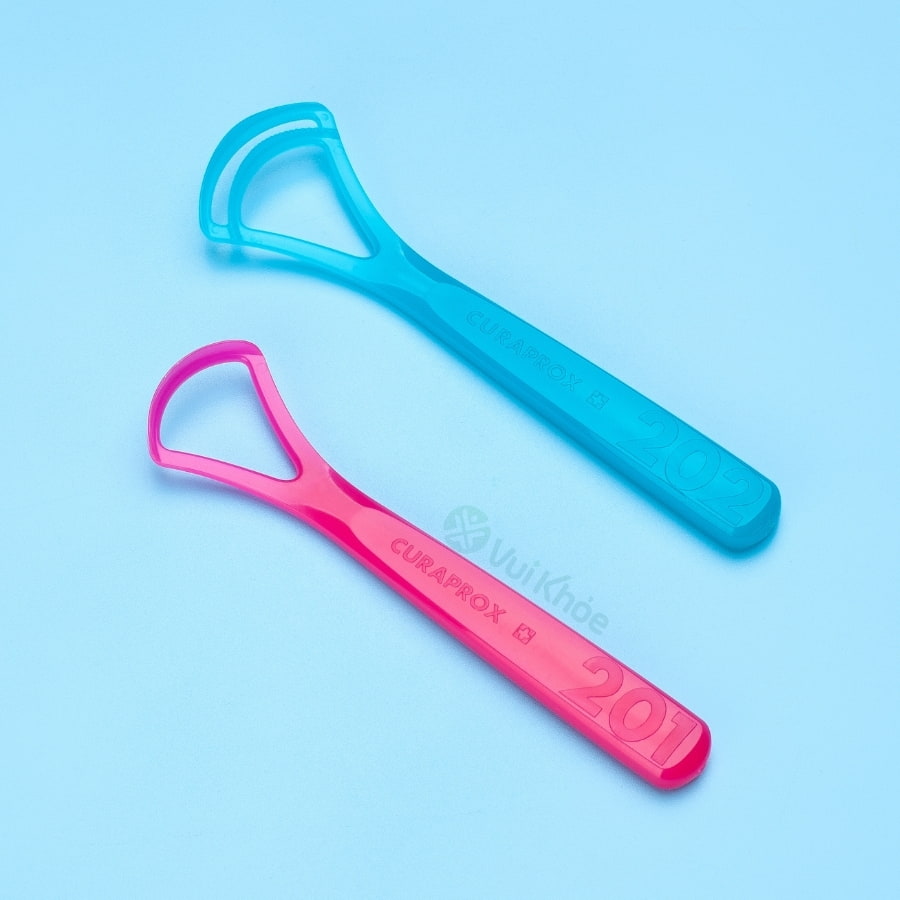 Bộ 2 cây cạo lưỡi CTC 203 - xanh dương và hồng