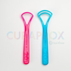 Bộ 2 dụng cụ cạo lưỡi CTC 203 xanh dương và hồng