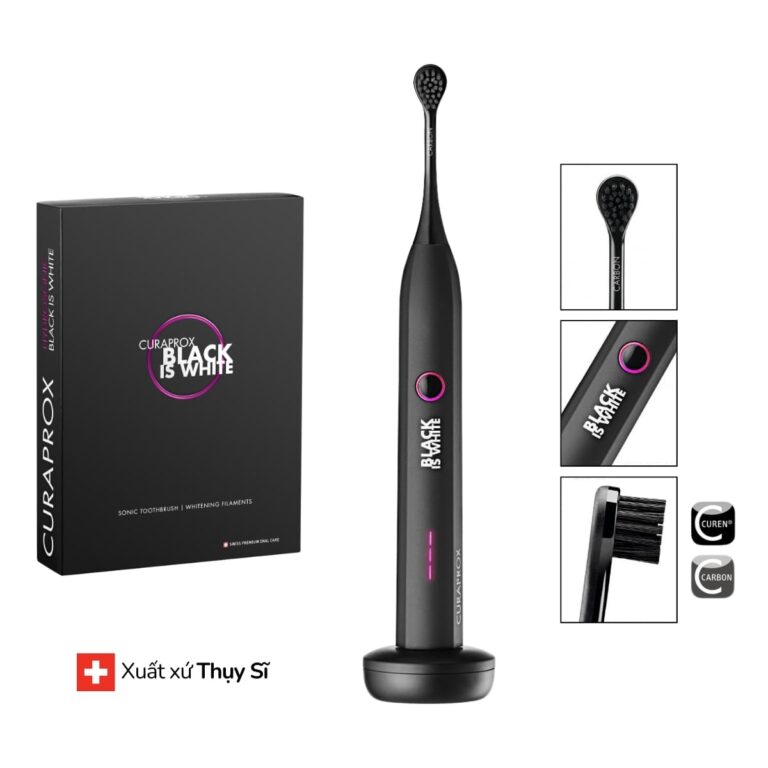 Bàn chải điện Curaprox Hydrosonic Black is White