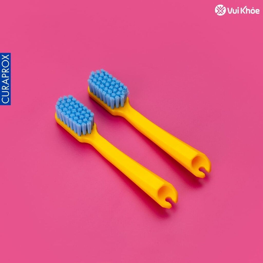 Bộ 2 đầu thay cho bàn chải răng Curaprox CS 5460 Travel Set vàng