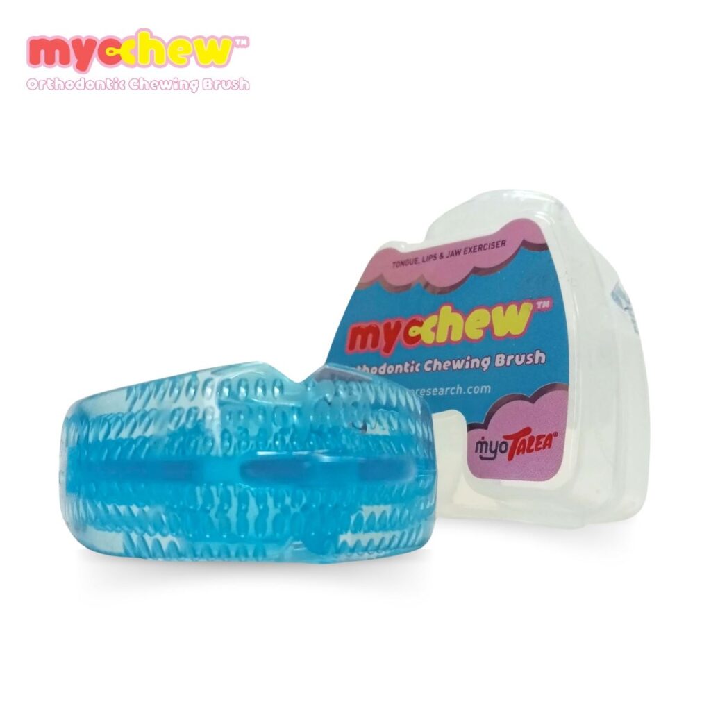 MyoChew: Khí cụ tập nhai chỉnh nha cho trẻ từ 2-8 tuổi màu xanh dương (kèm hộp)