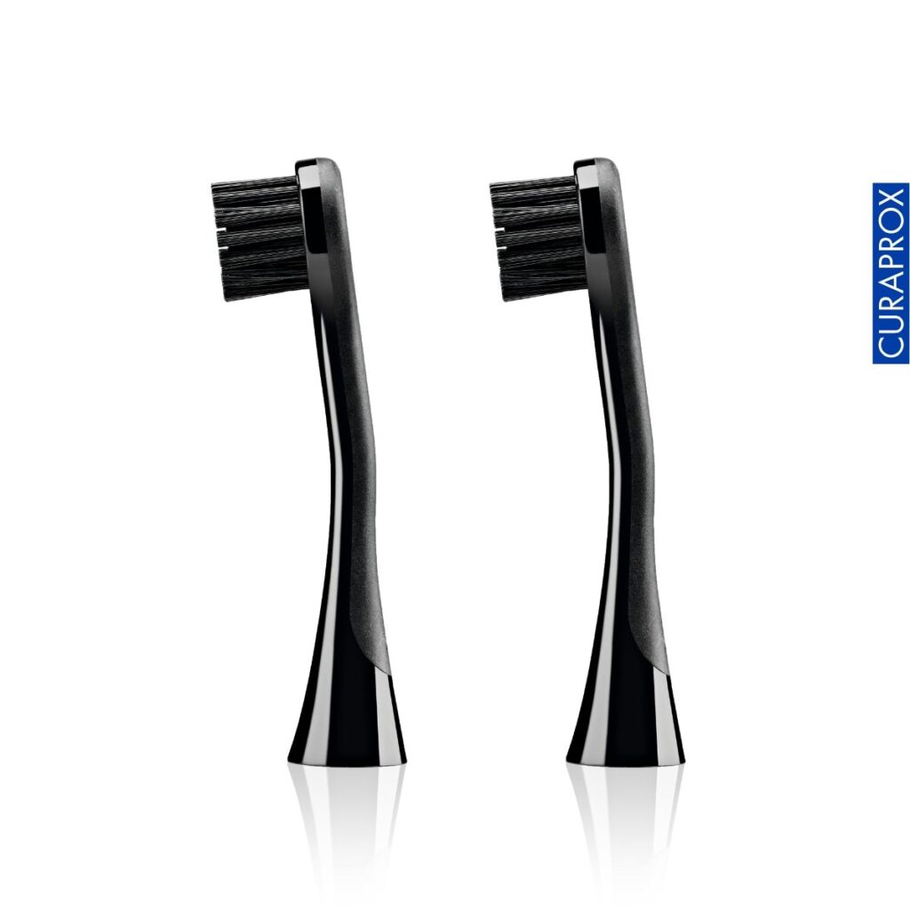 Bộ 2 đầu bàn chải điện Curaprox Hydrosonic Black is White