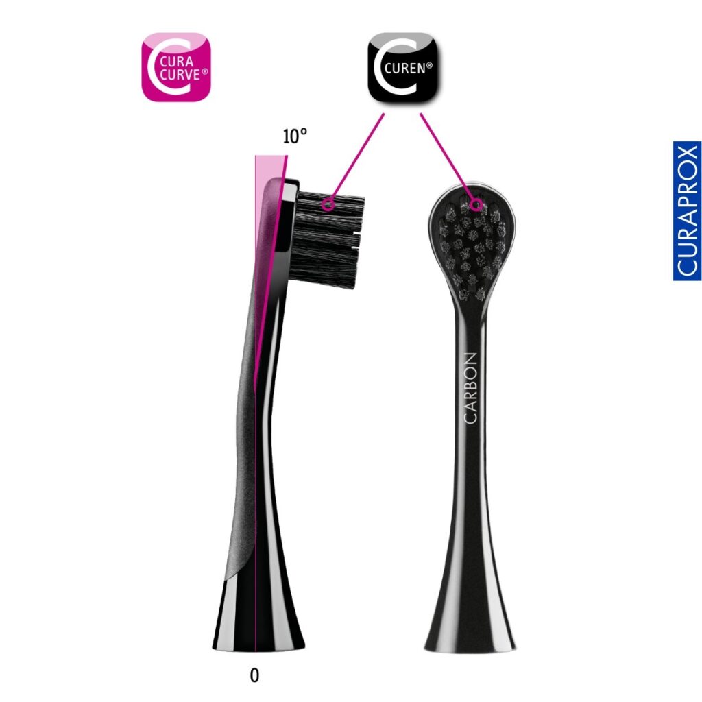 Bộ 2 đầu bàn chải điện Curaprox Hydrosonic Black is White