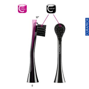 Bộ 2 đầu bàn chải điện Curaprox Hydrosonic Black is White