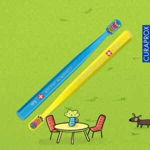 Curaprox CS Kids bản đặc biệt 2025 – Bộ 2 bàn chải cho bé 4-12 tuổi