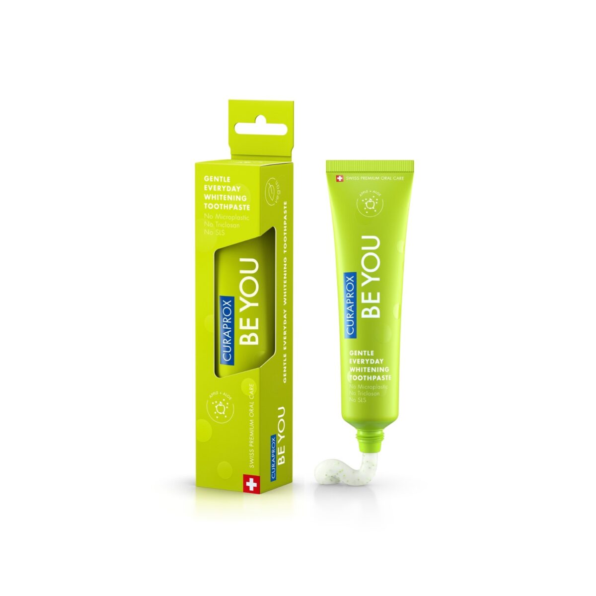 Curaprox Be You, Kem đánh răng 60ml (Hương Táo + Lô hội) Xanh lá