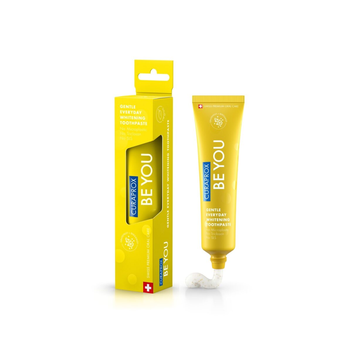 Curaprox Be You, Kem đánh răng 60ml (Hương bưởi + Cam Bergamot) Vàng