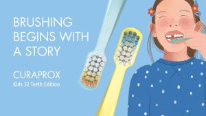 [LIMITED EDTION] Bàn chải Curaprox Kids 32 Teeth Edition mang màu sắc và niềm vui vào mỗi lần đánh răng của bé